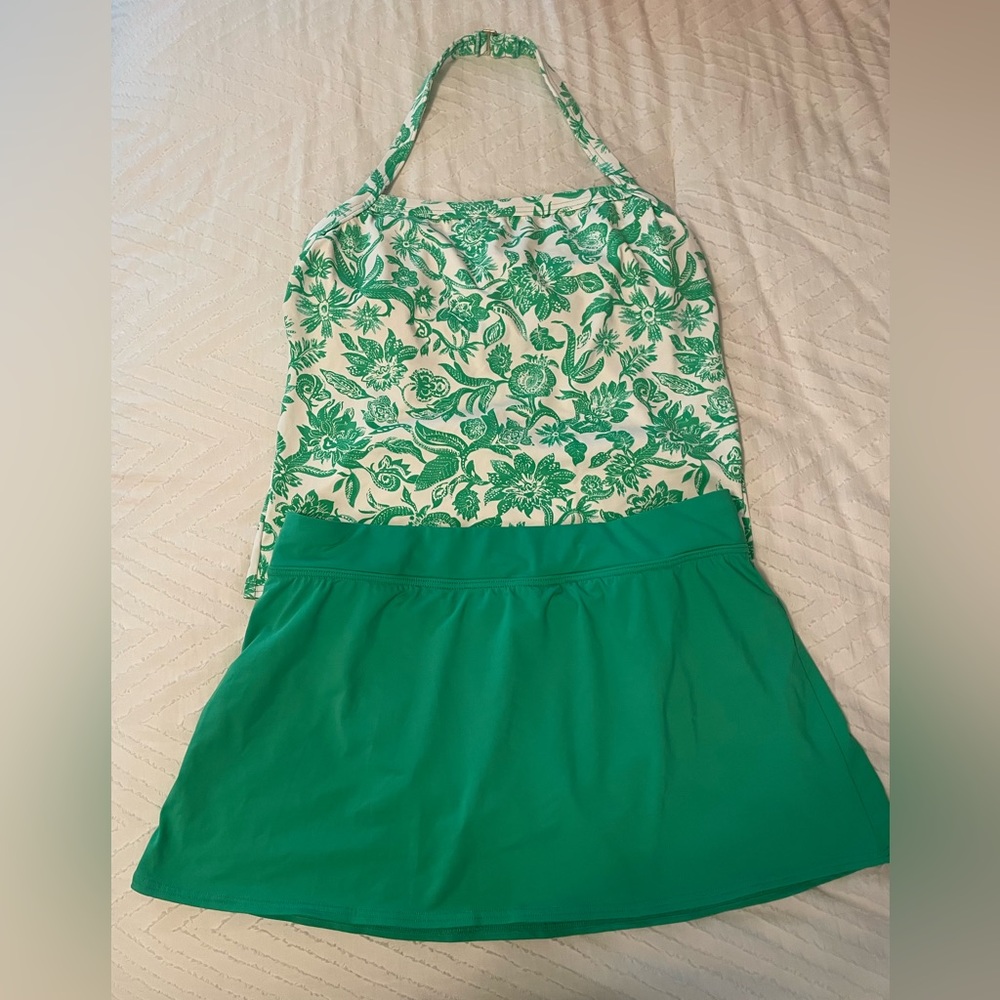 Land’s End Green Swim set (halter top and skirt)